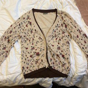 Vintage Floral Cardigan in Size 10